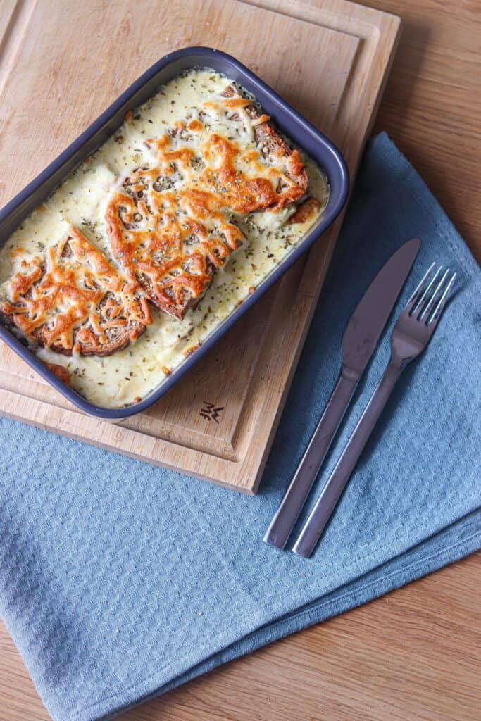 Hähnchen-Brot Auflauf